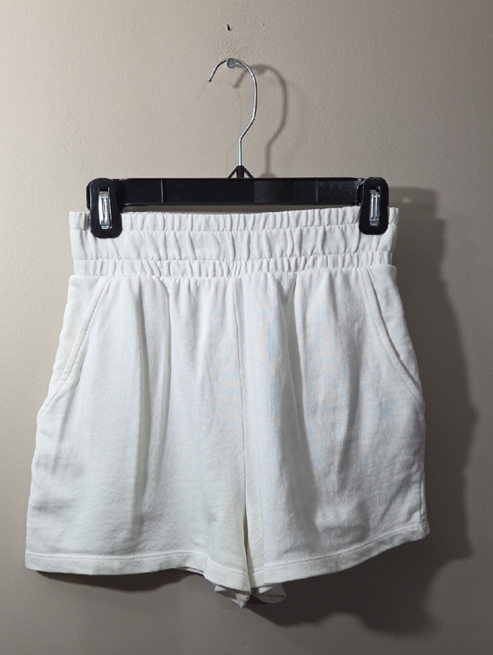 Zara Pants - Zara White Elastic-Waist Athletic Shorts